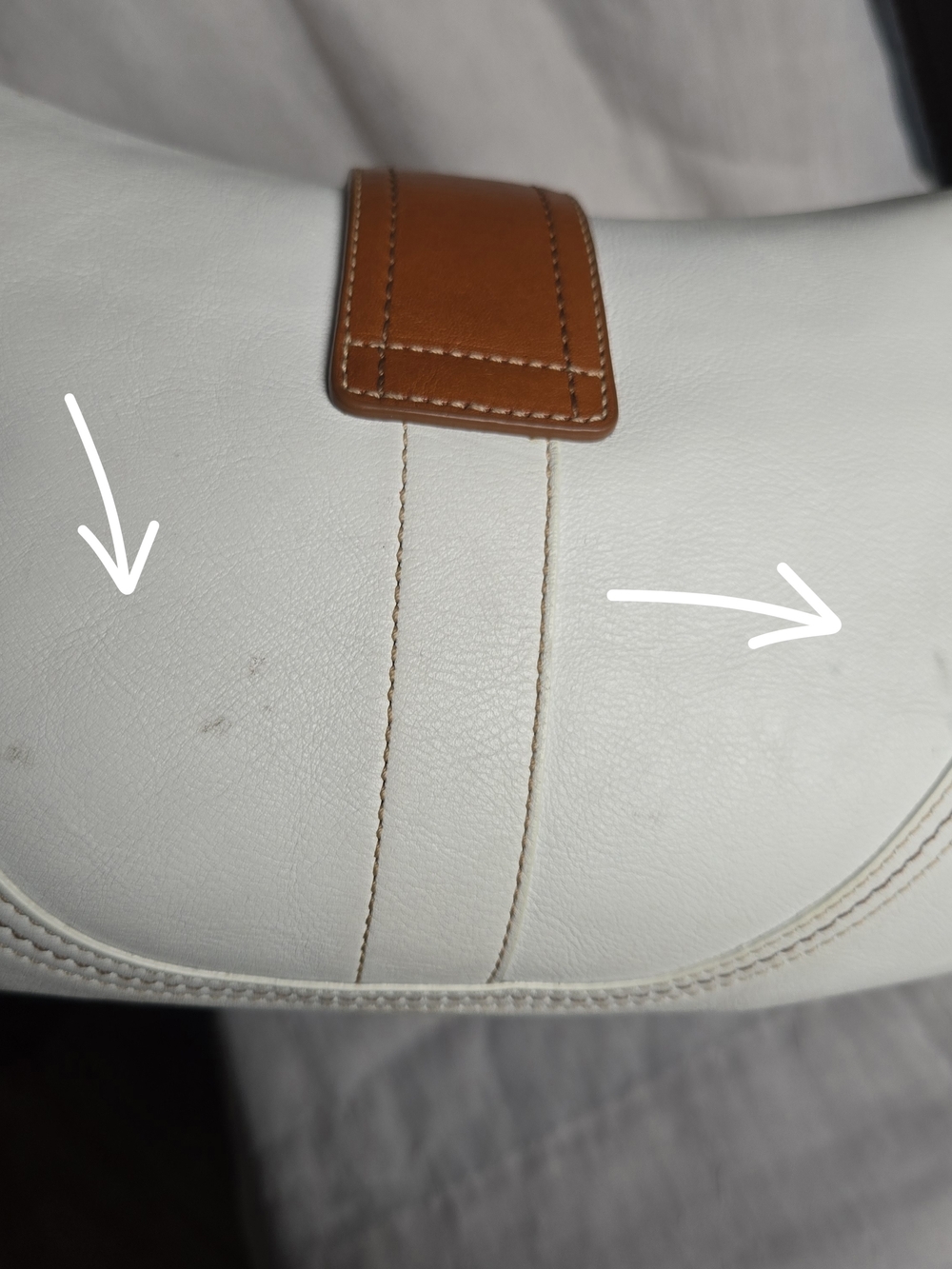 Vintage Coach Small Soho Cream & Cognac Leather Shoulder Bag - Picture 6 of 13